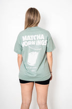 T-SHIRT OVERSIZE MATCHA MORNINGS