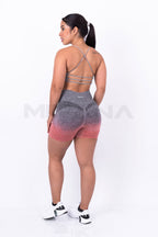 SHORT FERGIE - GRIS CON ROSADO