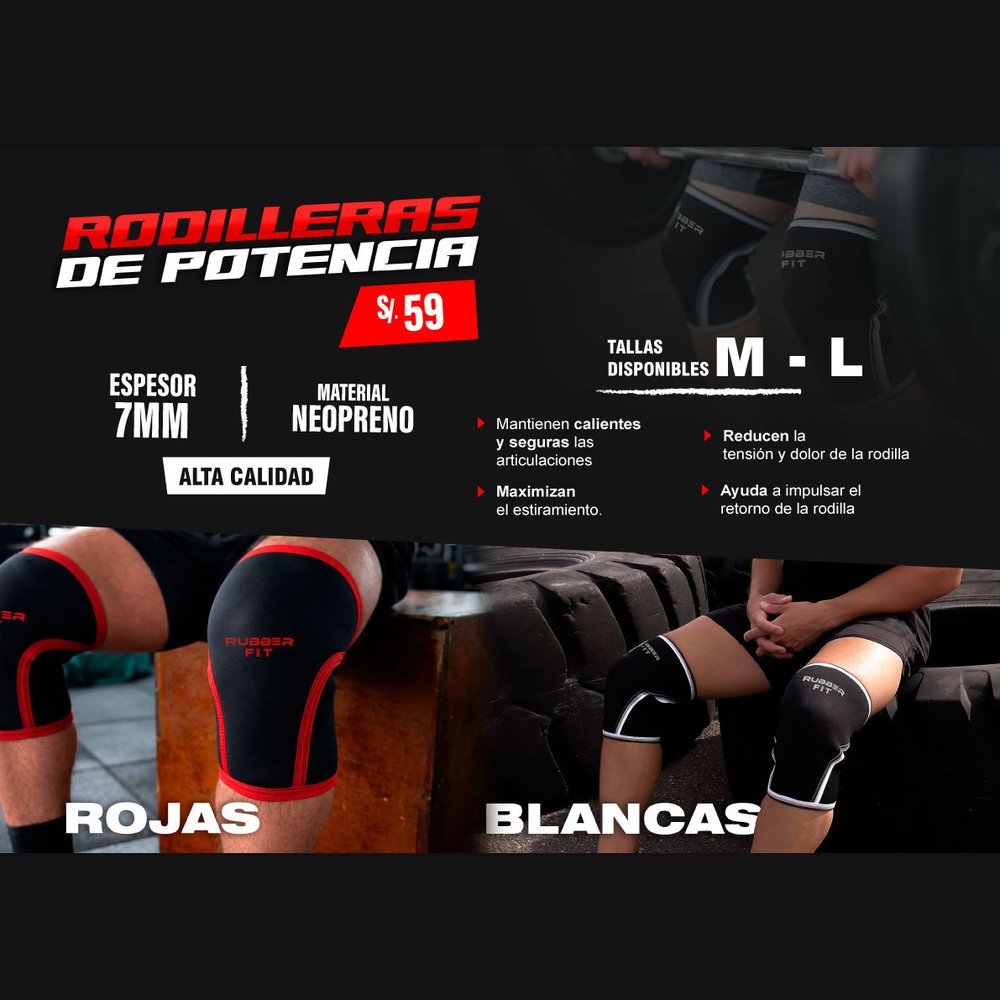 Rodilleras de Potencia 7 mm (Par) - accesorio para gimnasio Mirana Fit (3)