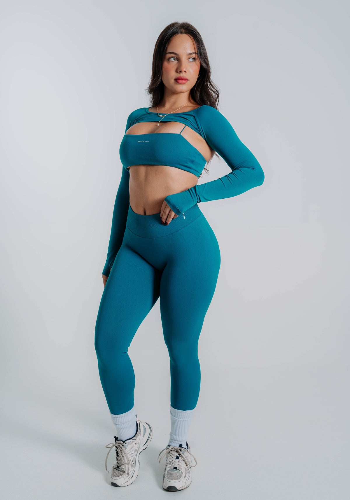 Set Aura verde petroleo - conjunto deportivo para mujer Mirana Fit