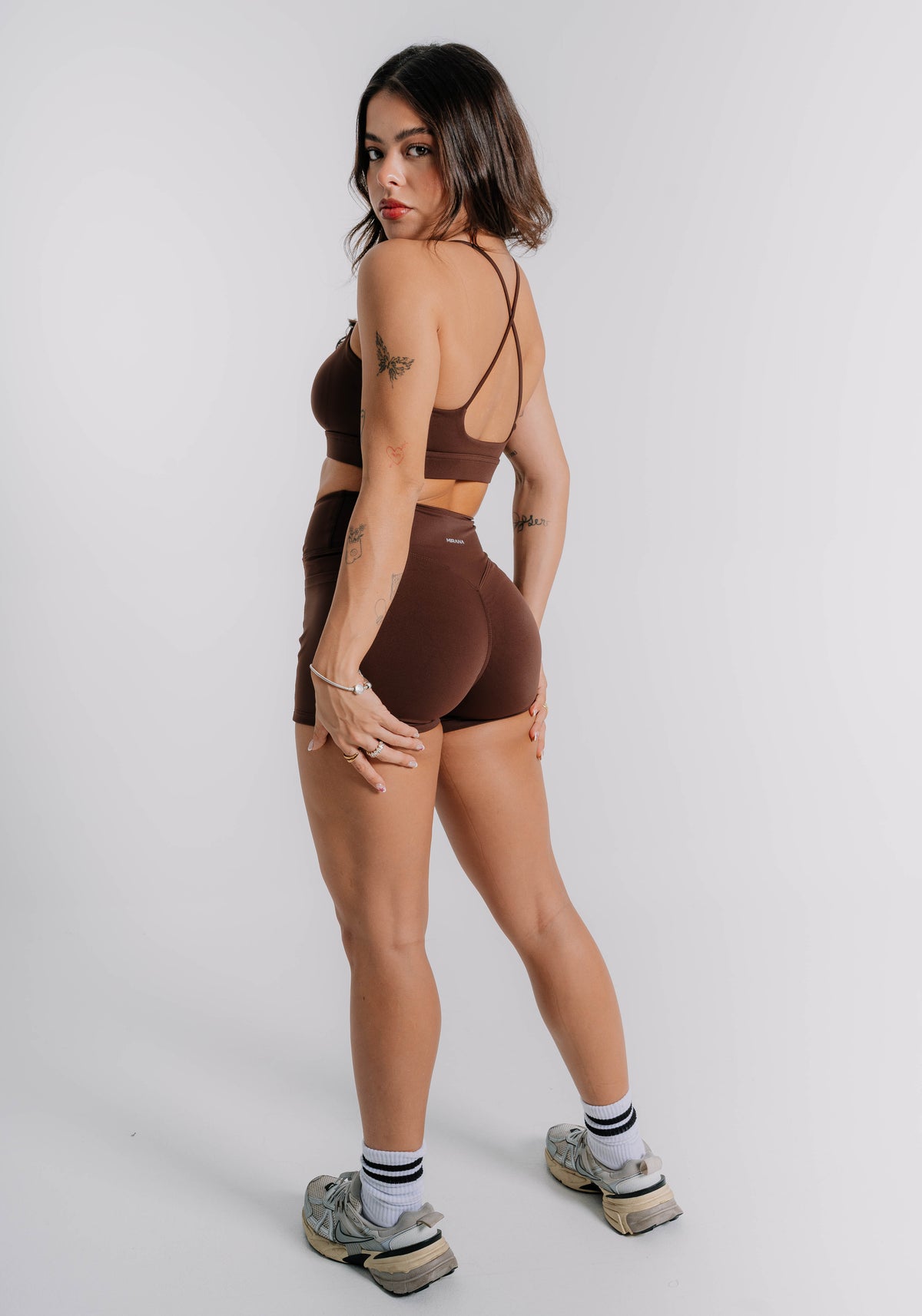 Set Curve V marrón - conjunto deportivo para mujer Mirana Fit