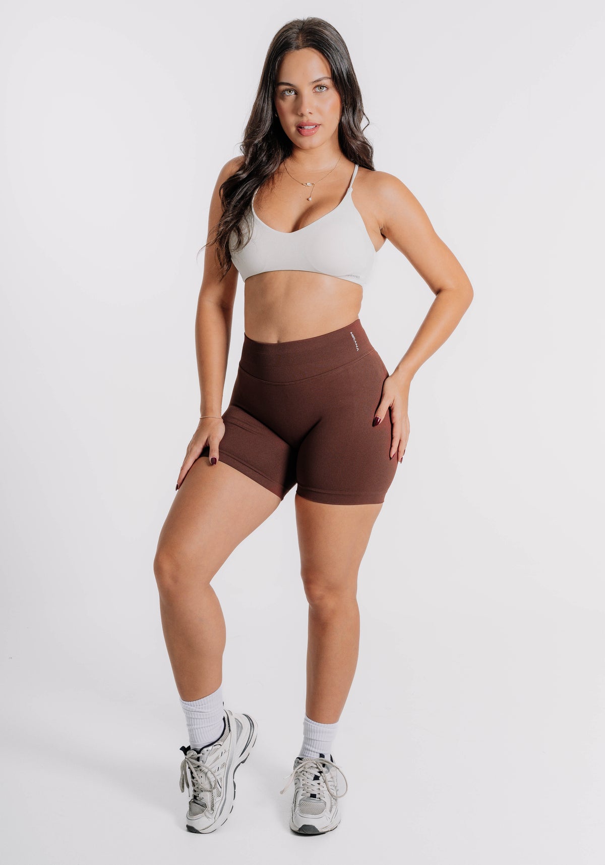 Short Curve marrón - short deportivo para mujer Mirana Fit (5)