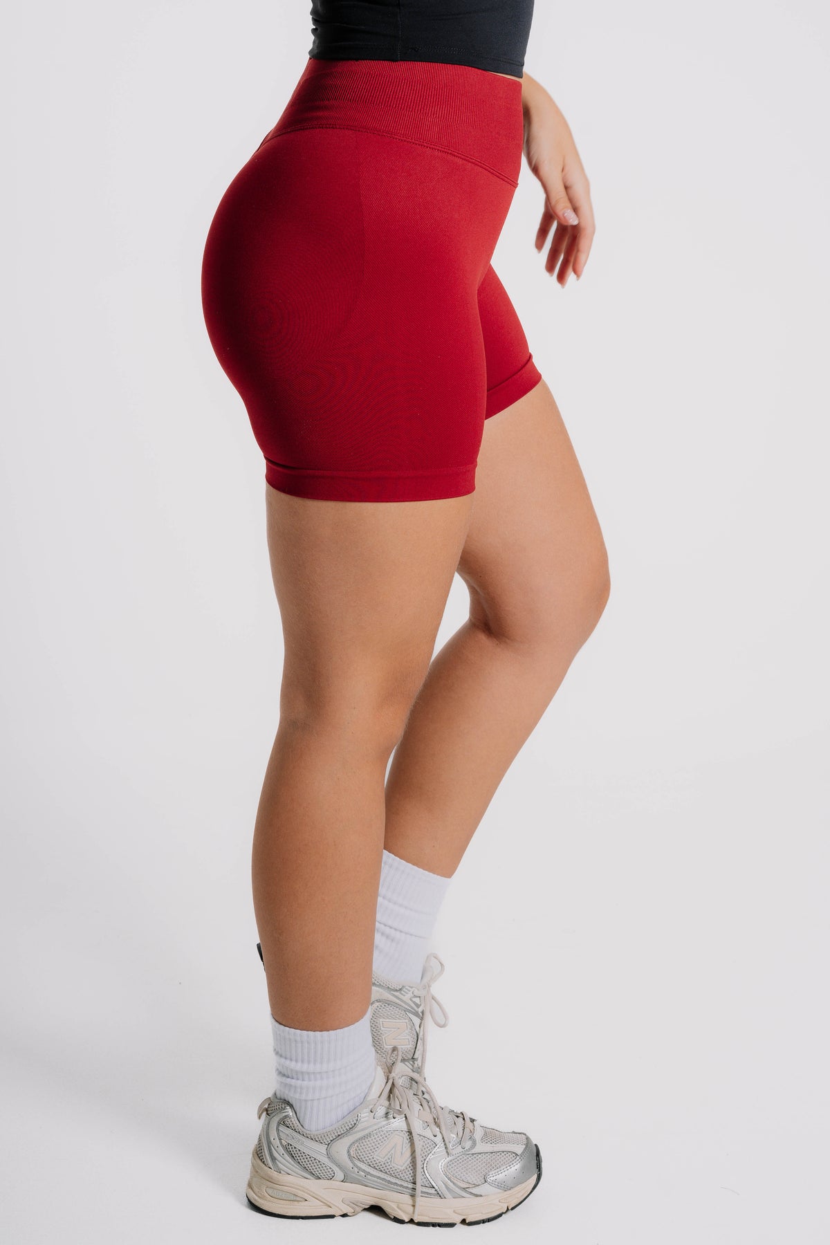 Short Curve rojo - short deportivo para mujer Mirana Fit (2)