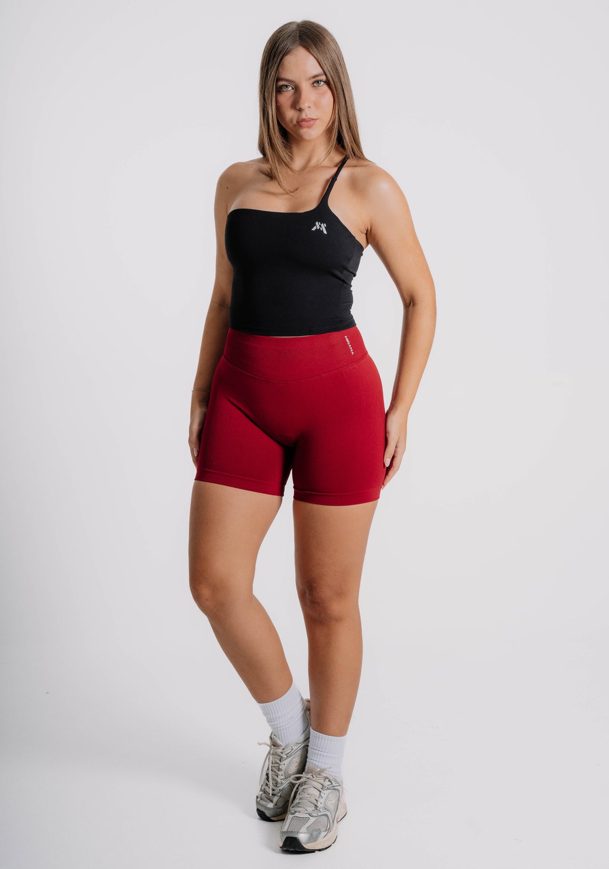 Short Curve rojo - short deportivo para mujer Mirana Fit (3)