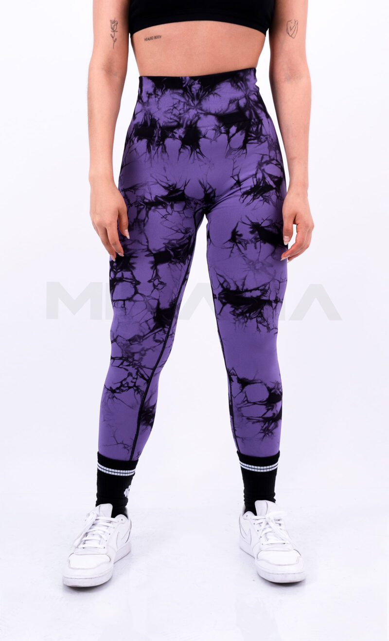 LEGGING TIE DYE - MORADO CON NEGRO