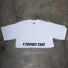 CROP TOP STRONGE GIRL - BLANCO